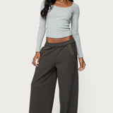 Wrenn Studded Wide Leg Joggers