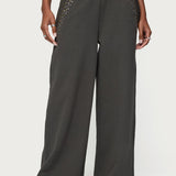Wrenn Studded Wide Leg Joggers