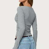 Loria Striped Boat Neck Top