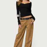 Nattie Off Shoulder V Neck Top