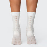 Bow Pointelle Socks