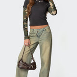 Camo Layered Long Sleeve T Shirt