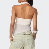 Asymmetric Two Piece Scarf Top