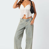 Flutter Frilled Tie Back Top