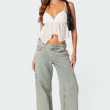 Flutter Frilled Tie Back Top