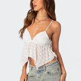 Flutter Frilled Tie Back Top