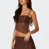 Lyra Open Back Lace Tank Top