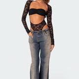 Zoey Sheer Lace Two Piece Bodysuit