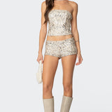 Wavy Baby Sequin Corset