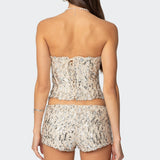 Wavy Baby Sequin Corset