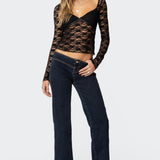 Mykonos Sheer Lace Top