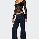 Mykonos Sheer Lace Top