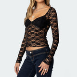 Mykonos Sheer Lace Top