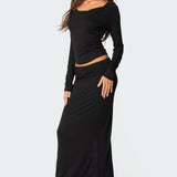 Johanna Fold Over Maxi Skirt
