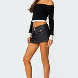 Rae Denim Mini Skort