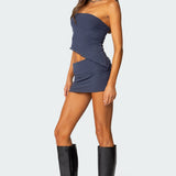 Vivi Mesh Asymmetric Tube Top