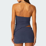Vivi Mesh Asymmetric Tube Top