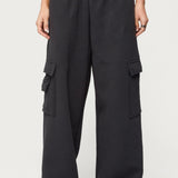Petite Wide Leg Cargo Joggers