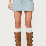 Petite Chiara Denim Micro Skirt