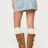 Petite Chiara Denim Micro Skirt