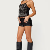 Labella Faux Leather Micro Shorts