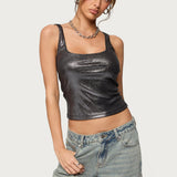 Laidie Metallic Tank Top