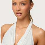 Rhinestone Cascading Necklace