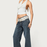 Hook & Eye Cowl Neck Halter Top