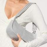 Studded Strap Faux Leather Bag