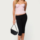 Naliah Raw Edge Strapless Corset