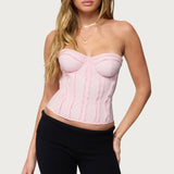Naliah Raw Edge Strapless Corset