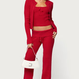 Adannah Tie Ribbed Knit Tank Top