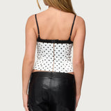 Polka Dot Layered Lacey Bra Corset