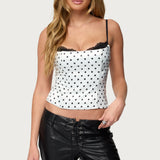 Polka Dot Layered Lacey Bra Corset