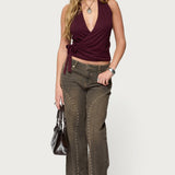 Addana Wrapped Halter Top