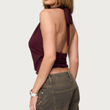 Addana Wrapped Halter Top