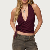 Addana Wrapped Halter Top