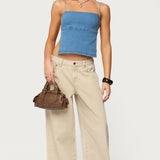 Conley Backless Denim Top