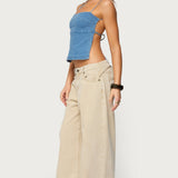 Conley Backless Denim Top