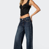 Button Front Lacey Corset