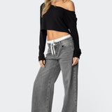 Cropped Off Shoulder Top