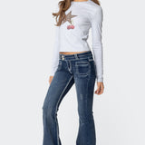 Cherry Leopard Star Long Sleeve T Shirt