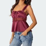 Loryn Lacey Satin Effect Top