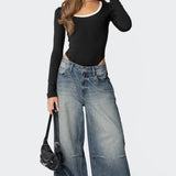 Contrast Scoop Neck Bodysuit