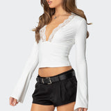Tina Lacey Plunge Neck Top