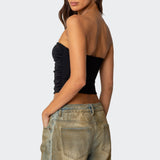 Ariella Cut Out Strapless Top