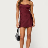 Nalah Satin Effect Mini Dress