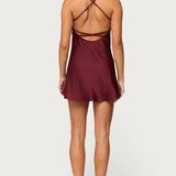 Nalah Satin Effect Mini Dress