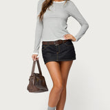 Contrast Layered Look Henley Top