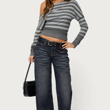 Marniee Striped Off Shoulder Top